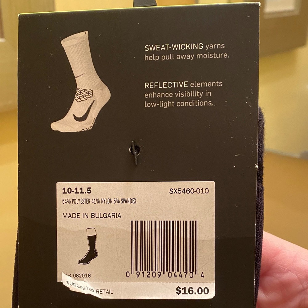 10-11.5 Nike R & L Reflective Elite Cushioned Women 11.5-13 Men Unisex Crew Sock - Picture 8 of 13